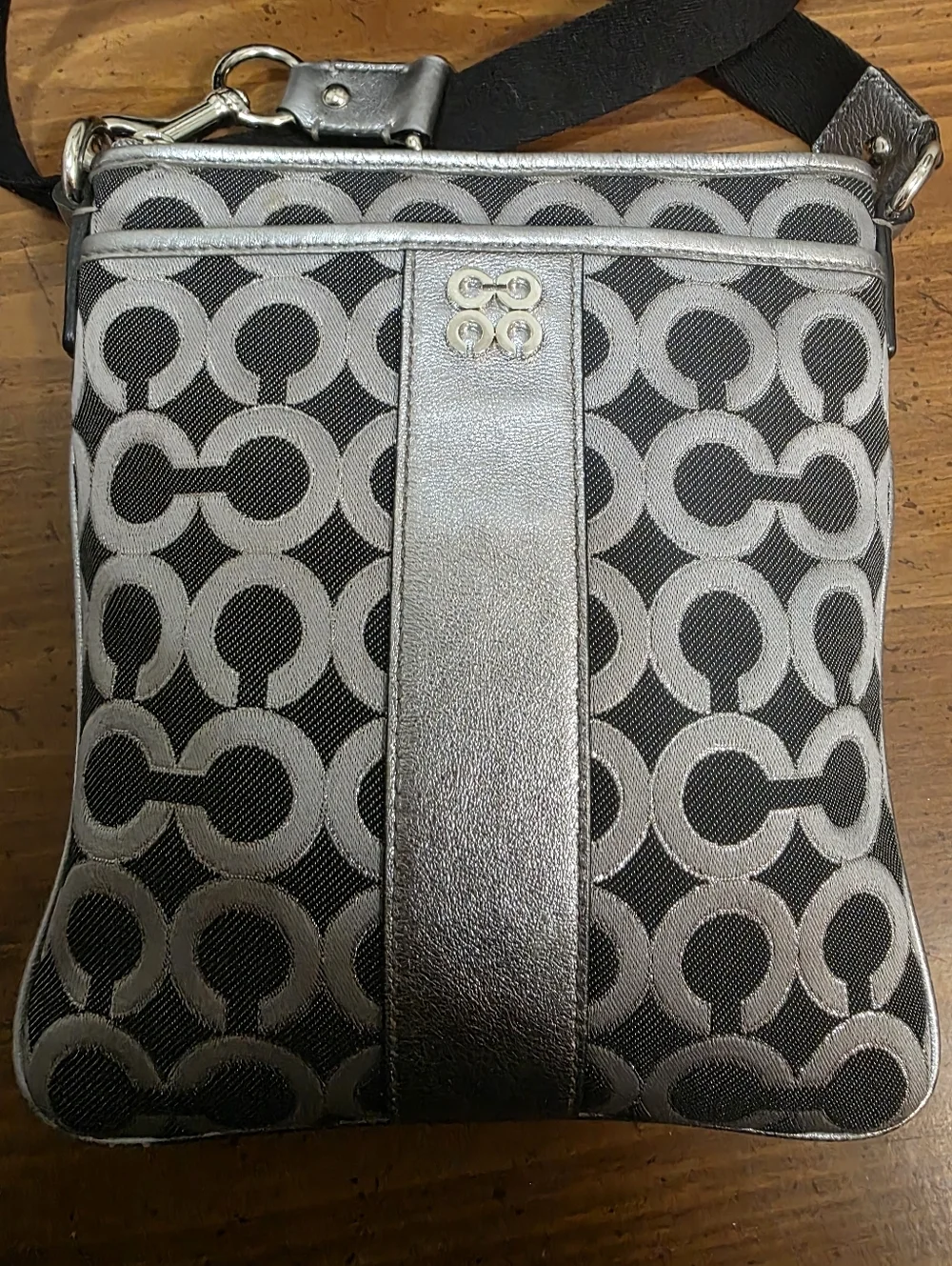Coach Julia Op Art Swingback Crossbody Bag